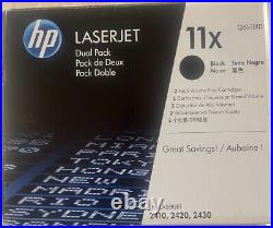 New Genuine Factory HP Q6511XD Toner Cartridge DUAL PACK New Style Black Boxes