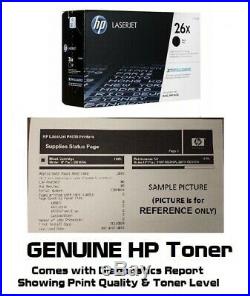 New Genuine HP 26X Laser Cartridge Toner Printer-Tested 100% Toner NO BOX