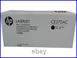 New Genuine HP CE270AC Black Laser Toner Cartridge 650A Out of Box