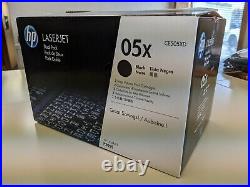 New Genuine Open Box Sealed Bag HP CE505XD Laser Toner Cartridges 05X (2 Toners)