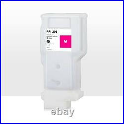 PFI-206 Refillable Ink Cartridge With Chip For Canon iPF6400S iPF6410S 8Colors