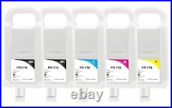PFI-710 Refillable Ink Cartridge For Canon TX-2000 3000 4000 Printer 5Colors/Set