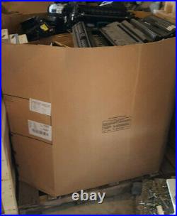 Pallet of used printer toners and a few ink jet cartridges, mixed brands and mod