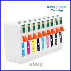 Refillable Ink Cartridge For Epson P600 printer T7602 T7603 T7604 T7605 T7606 T7