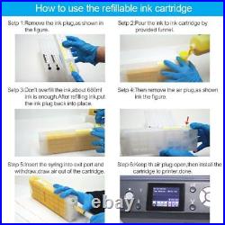 Refillable Ink Cartridge With Chip For Epson SureColor F2000 F2100 Printer 700ML