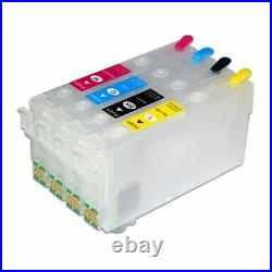 Refillable Ink Cartridge With Chip For Epson Workforce WF-4720 WF-4730 WF-4734