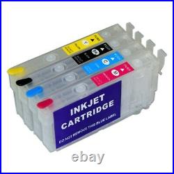 Refillable Ink Cartridge With Chip For Epson Workforce WF-4720 WF-4730 WF-4734