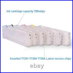 Refillable Ink Cartridge With Chips for EPSON SC F2100 F2000 Printer 1set