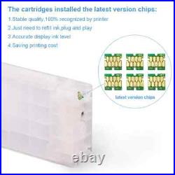 Refillable Ink Cartridge With Chips for EPSON SC F2100 F2000 Printer 1set