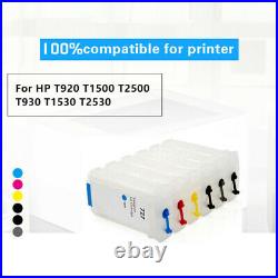 Refillable Ink Cartridge with Permanent Chip for Hp 727 T920 T1500 T2500 T930