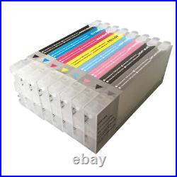 Refillable Ink Cartridges For Epson 7800 9800 Pro7800 Pro9800 And Chip Resetter