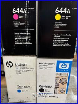 SET 4 Genuine Factory Sealed HP 644A Toners Q6460A Q6461A Q6462A Q6463A