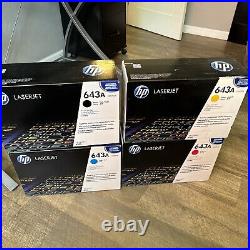 SET 4 Genuine HP 643A Toner Cartridges Q5950A Q5951A Q5952A Q5953A