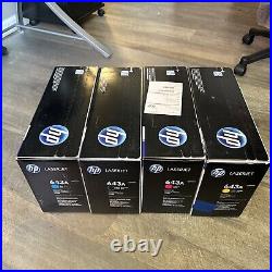 SET 4 Genuine HP 643A Toner Cartridges Q5950A Q5951A Q5952A Q5953A