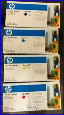 SET 4 Genuine Sealed HP 124A Toner Cartridges Q6000A Q6001A Q6002A Q6003A