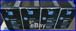 SET 4 New Genuine Sealed HP 124A Toner Cartridges Q6000A Q6001A Q6002A Q6003A