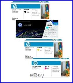 SET 4 New Genuine Sealed HP 124A Toner Cartridges Q6000A Q6001A Q6002A Q6003A