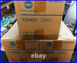 Set 3 Genuine Factory Sealed Konica Minolta TN613C TN613M TN613Y Toners