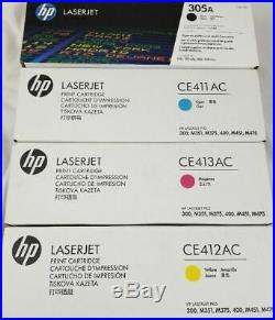 Set 4 Factory Sealed Genuine HP CE410A CE411AC CE412AC CE413AC Cartridges 305A