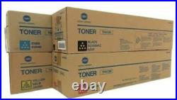 Set 4 Genuine Factory Sealed Konica Minolta TN413K TN613C TN613M TN613Y Toners
