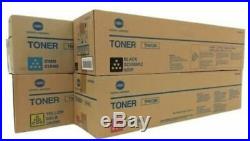 Set 4 Genuine Factory Sealed Konica Minolta TN613K TN613C TN613M TN613Y Toners