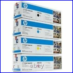 Set 4 Genuine HP 125A Toner Cartridges CB540A CB541A CB542A CB543A Blu Wht Boxes