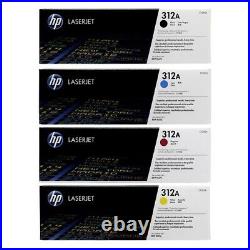 Set 4 Genuine HP 312A Cyn Blk Mag Yel Toners CF380A CF381A CF382A CF383A