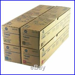Set 4 Genuine Sealed Konica Minolta TN622M TN622Y TN622C TN622K Toner Cartridges