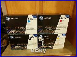 Set 4 New Genuine Sealed HP Q5950A Q5951A Q5952A Q5953A Cartridges! 643A G1-1