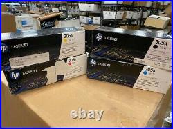Set 4 SEALED BAG New Genuine HP CE410A CE411A CE412A CE413A Cartridges 305A
