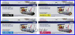 Set 4 of Genuine Factory Sealed Brother TN-221 Toner Cartridges KCMY