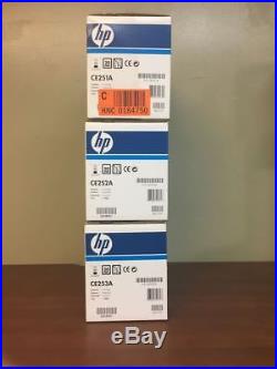 Set Of 3 HP CE251A/CE252A/CE253A/ Cyan, Yellow, Magenta Toner Cartridges CP3525