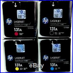 Set Of 4 Sealed Genuine Set HP Color Toners Cf210a Cf211a Cf212a Cf213a 131a