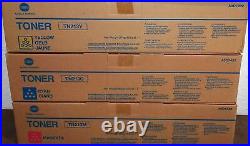 Set of 3 Genuine Sealed Konica Minolta TN213M TN213Y TN213C Toner Cartridges