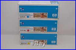 Set of 3 New Genuine HP 643A Q5951A Q5952A Q5953A Toner Cartridges SEALED BOXES