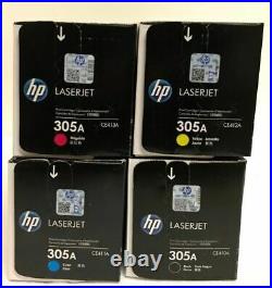 Set of 4 Fact Sealed New Genuine HP CE410A CE411A CE412A CE413A Cartridges 305A