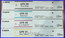 Set of 4 Genuine Factory Sealed Canon GPR-30 Cyan Magenta Yellow Black