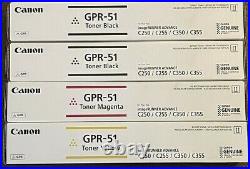 Set of 4 Genuine Factory Sealed Canon GPR-51 Magenta Yellow Black NO CYAN