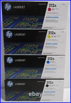 Set of 4 Genuine HP 212A Toners W2120A W2121A W2122A W2123A TONERS - OPEN BOXES