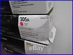 Set of 4 Genuine HP CE410X CE411A CE412A CE413A Cartridges 305A 305X 22C