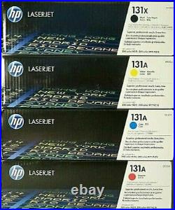 Set of 4 Genuine OEM HP 131X 131A Toners CF210A CF211A CF212A CF413A OUT OF BOX