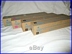Set of 4 Genuine Sealed Konica Minolta (2)TN216K TN216M TN216Y Toners