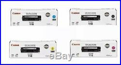 Set of 4 New Genuine Factory Sealed Canon 118 Toner Cartridges All Clrs KCMY