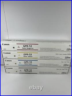 Set of 4 New Genuine Sealed CANON GPR-53 Toners Blk Mag Cyn Yel
