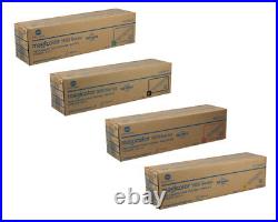 Set of 4 Sealed Genuine Konica Minolta Magicolor Hi Cap 1600 Toner Cartridges