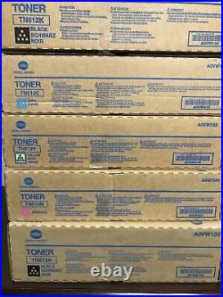 Set of 5 New Genuine Sealed Konica Minolta TN612K TN612M TN612Y TN612C Toners