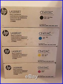 Set of CE410XC, CE411AC, CE412AC, CE413AC print cartridges
