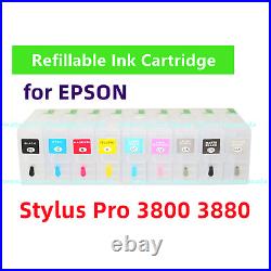 T580 580 Empty Refillable Ink Cartridge kit for stylus pro 3800 3880 Printer