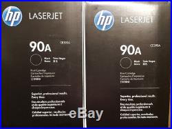 TWO (2) MOSTLY New Genuine HP 90A Laser Cartridge Tested at 90% Toner Remaining