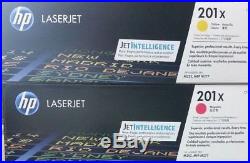 TWO (2) NEW Genuine Factory Sealed HP 201X Yellow and Magenta Toner Cartridge